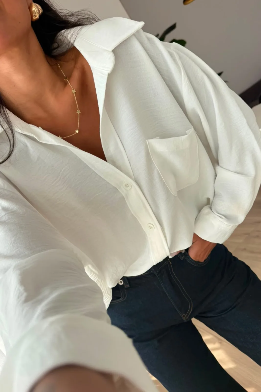 Ayrobin Oversize Cepli Gömlek 