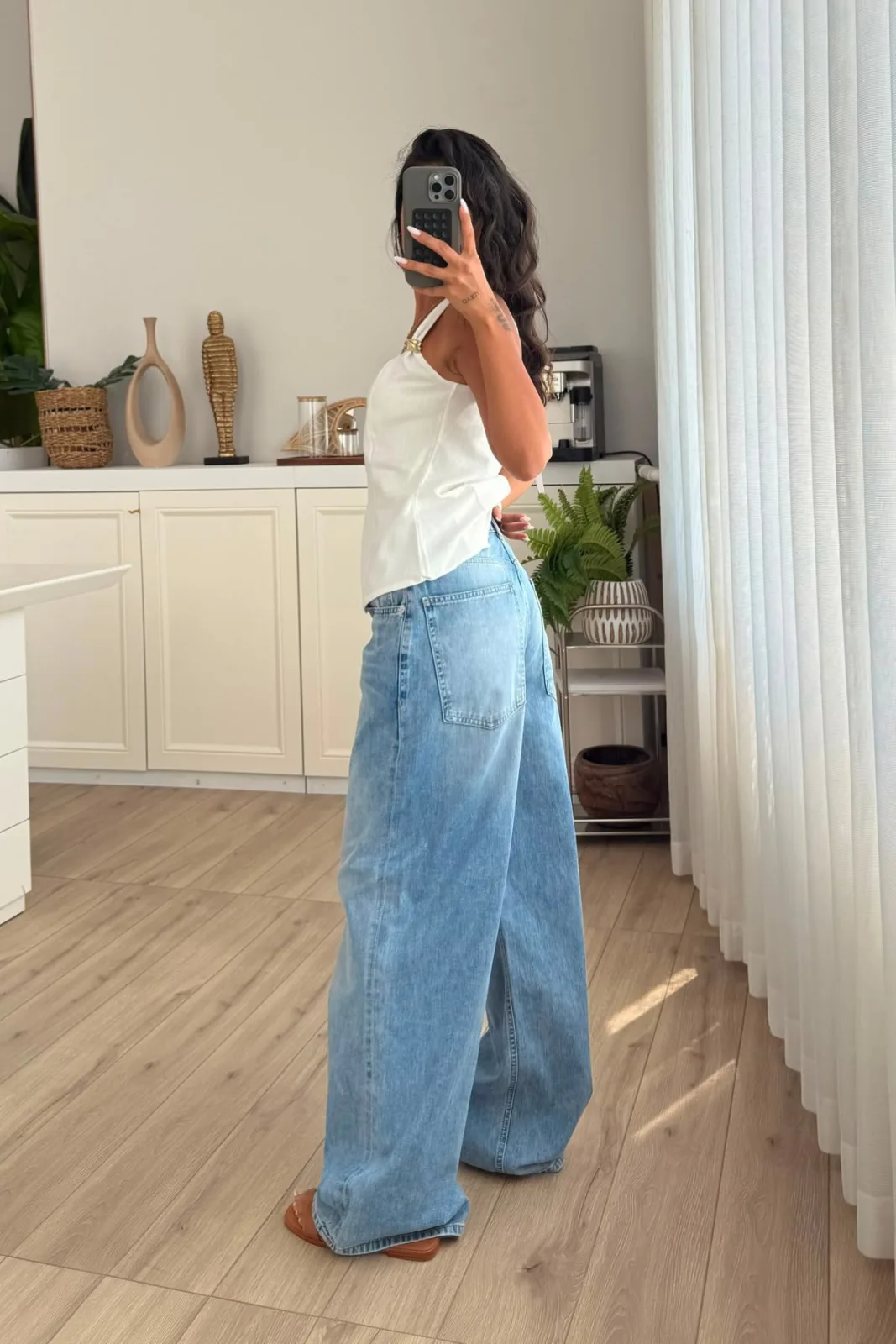 Gj Baggy Mavi Yıkamalı Jean 