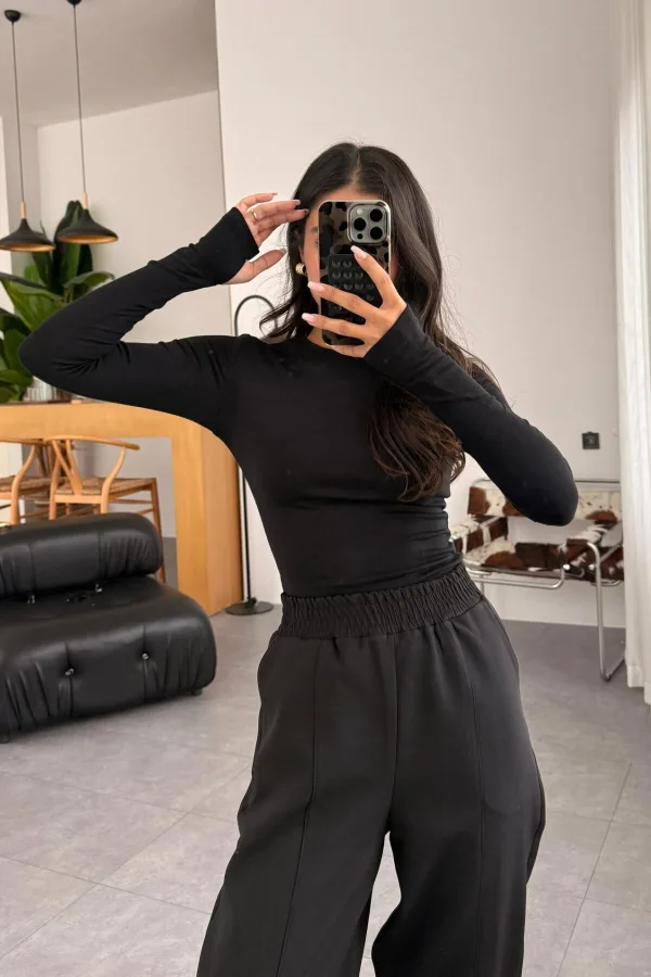 RM Parmak Geçmeli Body Siyah