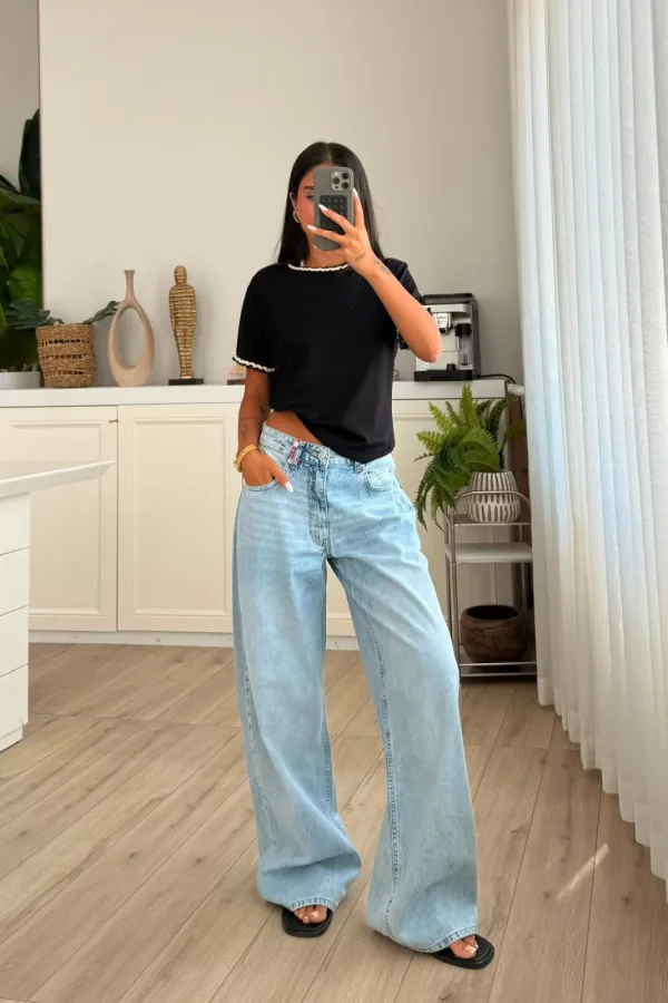 Gj Baggy Buz Mavi Jean 