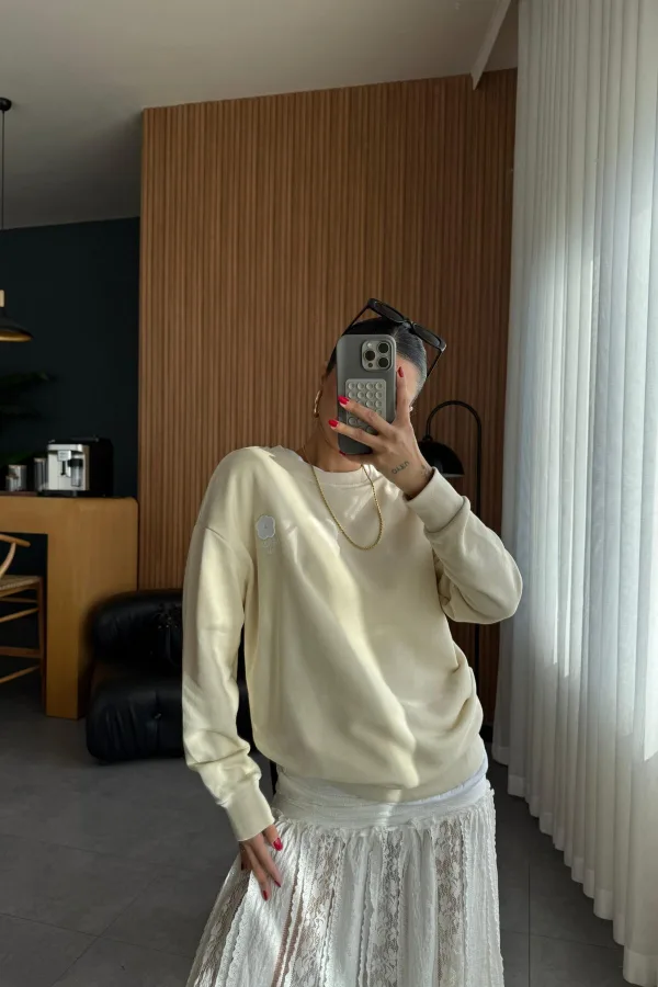 Papatya Logo Bej Sweat