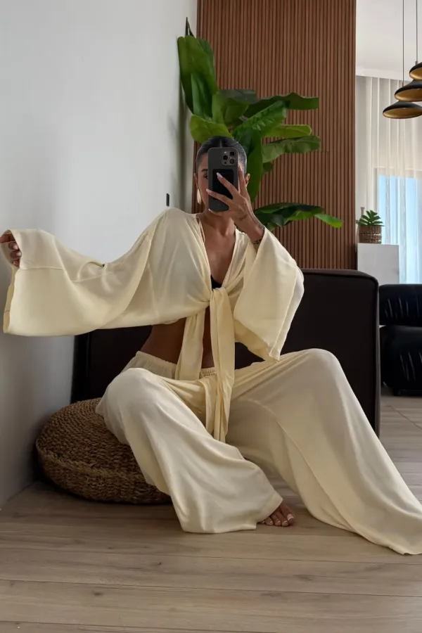 Suit Üstü Bağlamalı Pantolon Takım