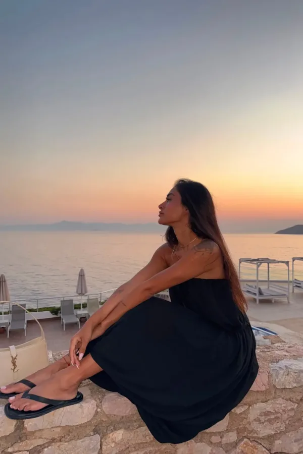 Balon Etekli Tül Bluz Takım 