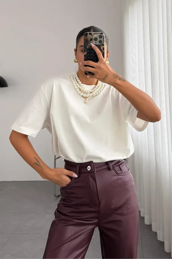 Mad Oversize Tişört Beyaz