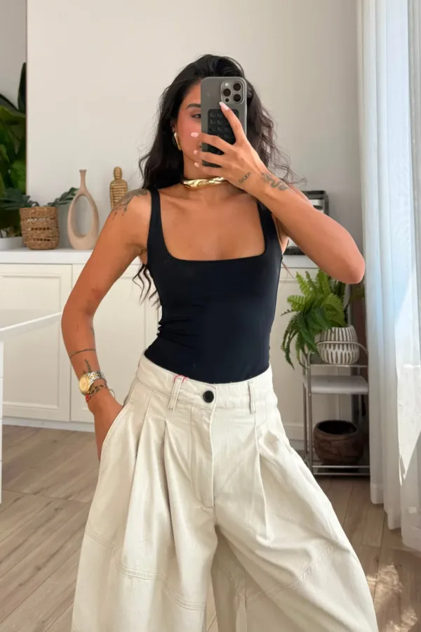 Kalın Askılı Soft Touch Bodysuit 
