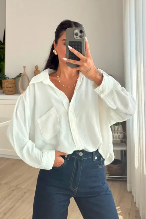 Ayrobin Oversize Cepli Gömlek 